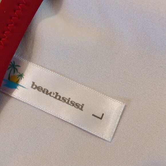 Beachsissi Red Two Piece Swimsuit. Coastal. Beachy. - Picture 12 of 13